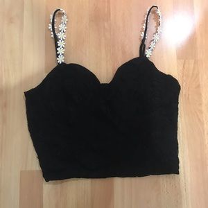 Forever 21 black crop top